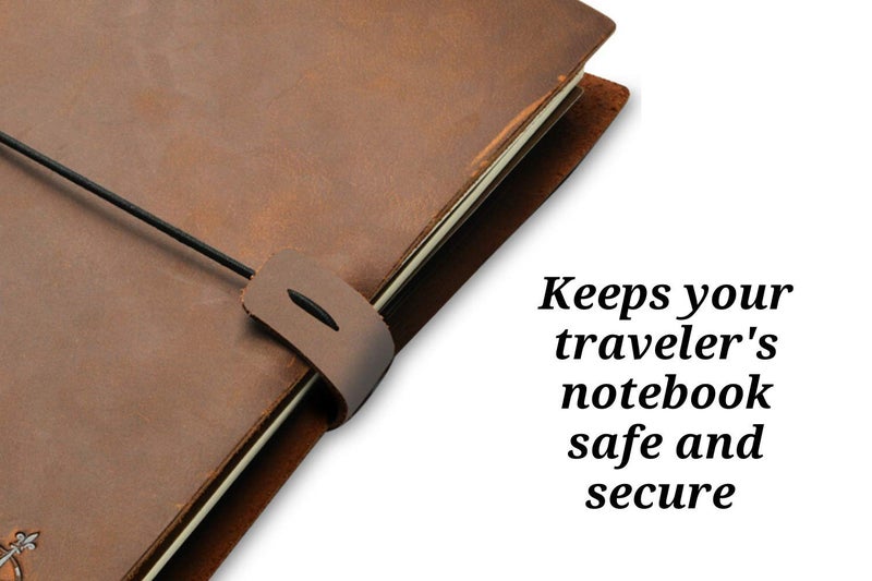Wanderings A5 Size Journal Closure Strap - Fits Journals 6â€ / 15cm Wide - Elastic Band for leather notebook - Replacement Strap for A5 Travelers Notebook
